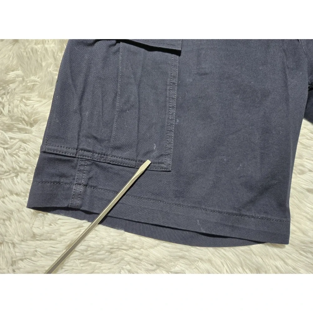 Levis Mens Navy Blue‎ Ripstop Cargo Shorts Size W34 Distressed Pockets